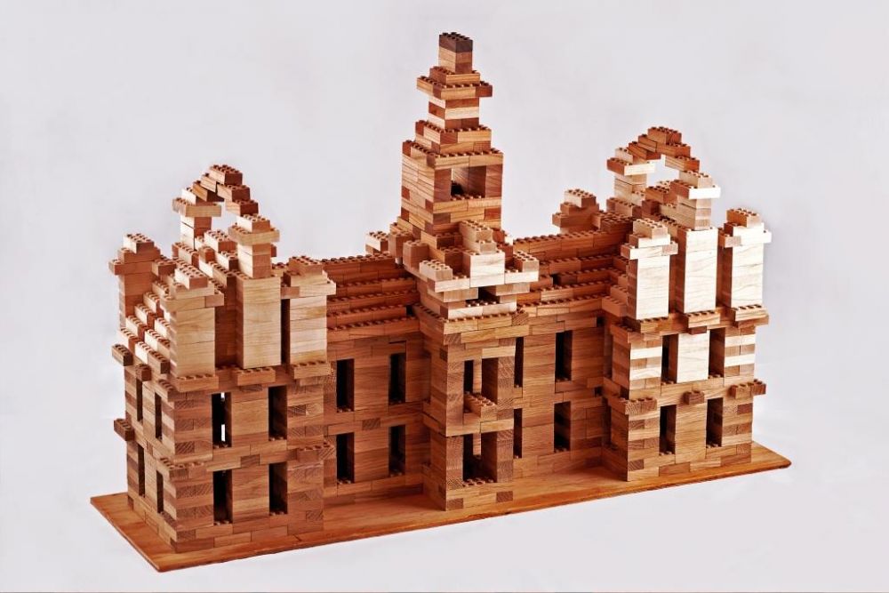 Kit de construction de château en bois